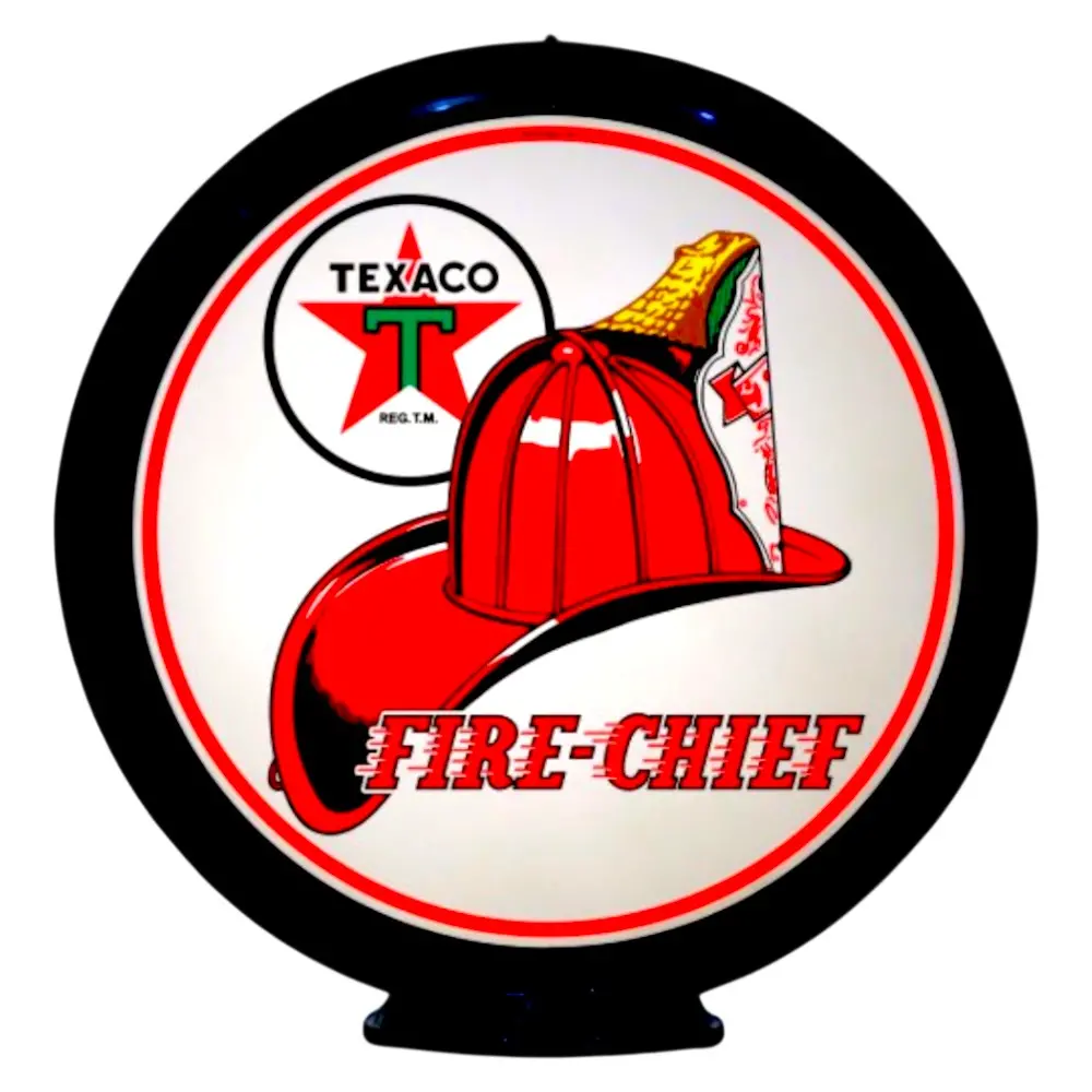 Texaco Fire Chief Lighted Globe Gas Pump Topper 1