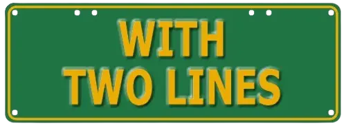 Two Lines Number Plate 1
