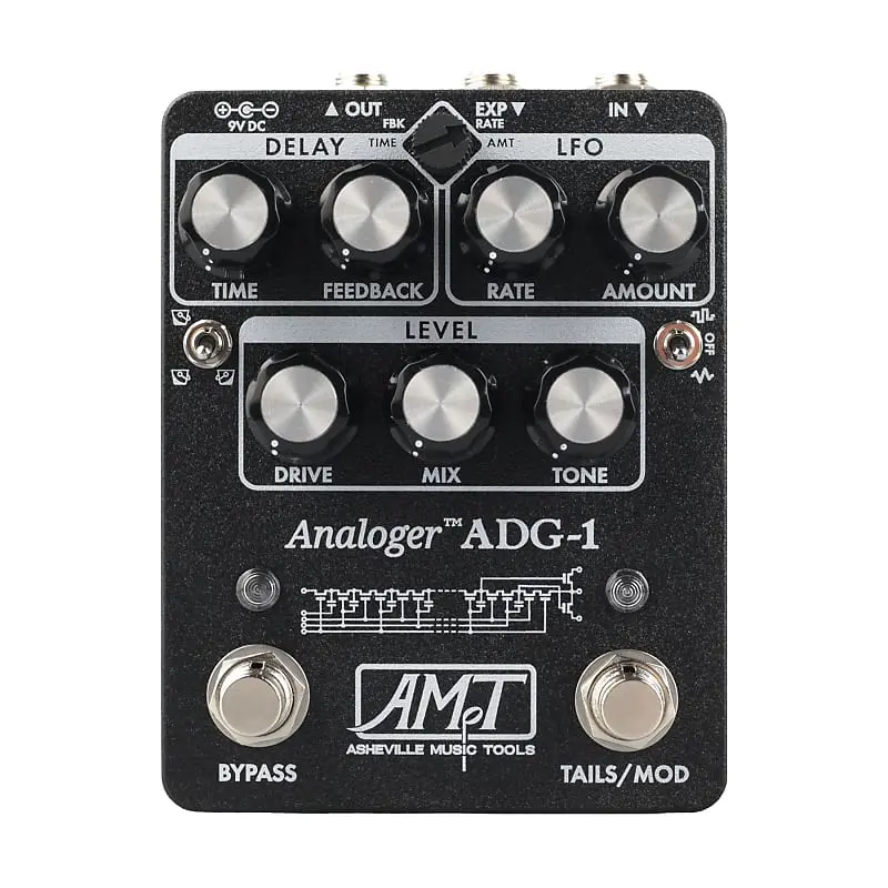Asheville Music Tools Adg-1 Limited Edition Black Delay *Free Shipping In The Usa* 1