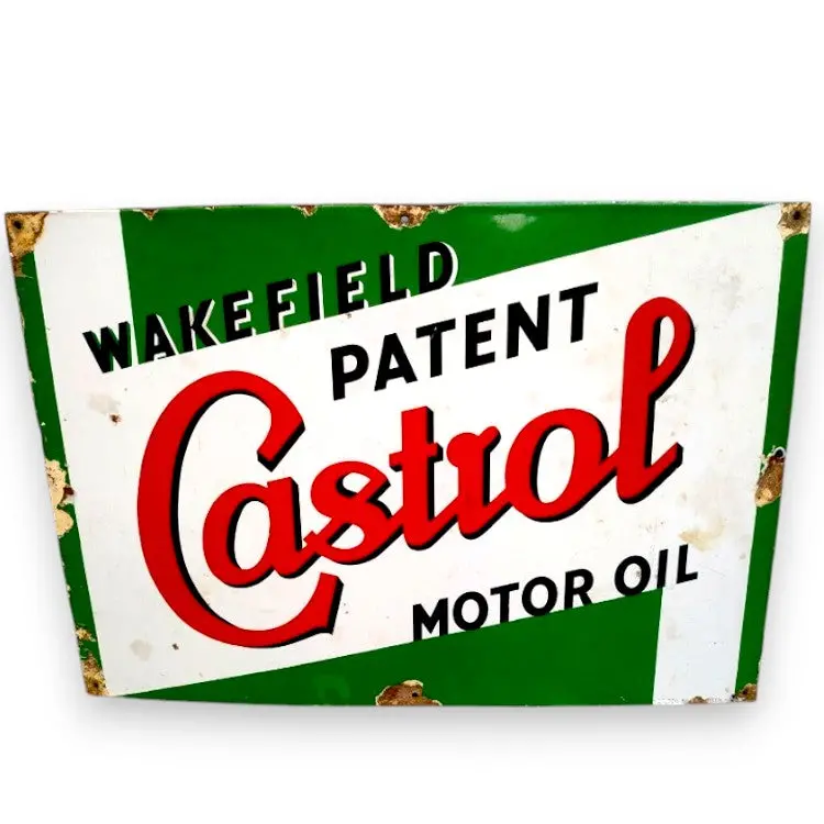 Wakefield Castrol Motor Oil Porcelain Enamel Vintage Metal Reproduction 1