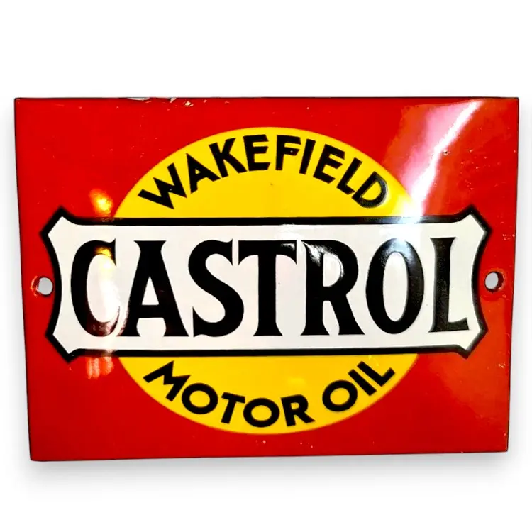 Wakefield Castrol Motor Oil Porcelain Enamel Vintage Metal Reproduction 1