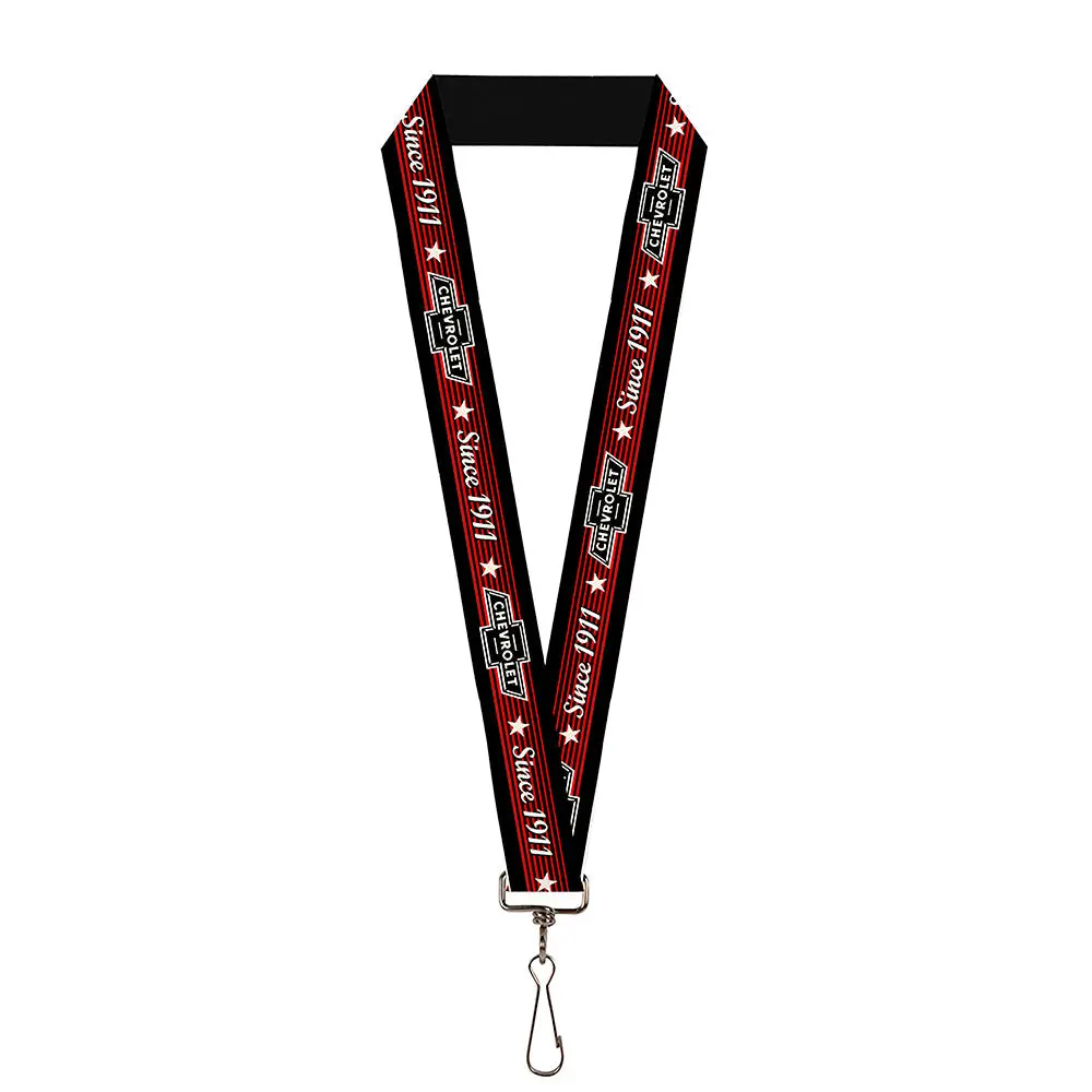 Vintage Chevrolet Bowtie Since 1911 Stars & Stripe Lanyard - 1.0" 1