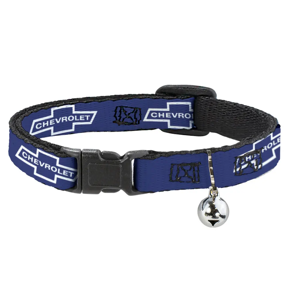 1965 Chevrolet Bowtie Blue & White Breakaway Cat Collar 1
