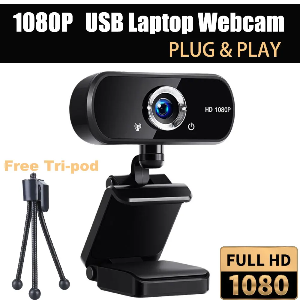 1080P Webcam Full Hd Usb 2.0 For Pc Desktop Laptop Web Camera With Microphone - #Mobil-45104 1