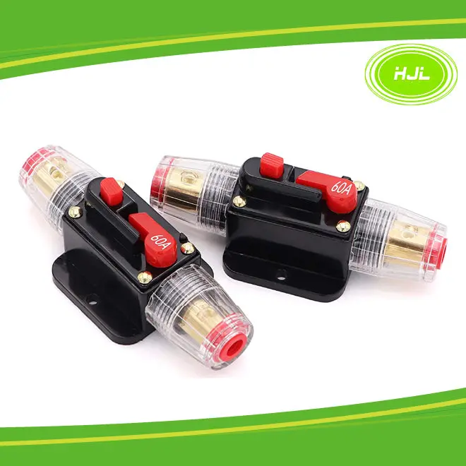 60A Reset Fuse Holder With Manual Reset 12V-24V Dc Car Boat Marine Bike Use 2Pcs - #Fuseo-70166 1