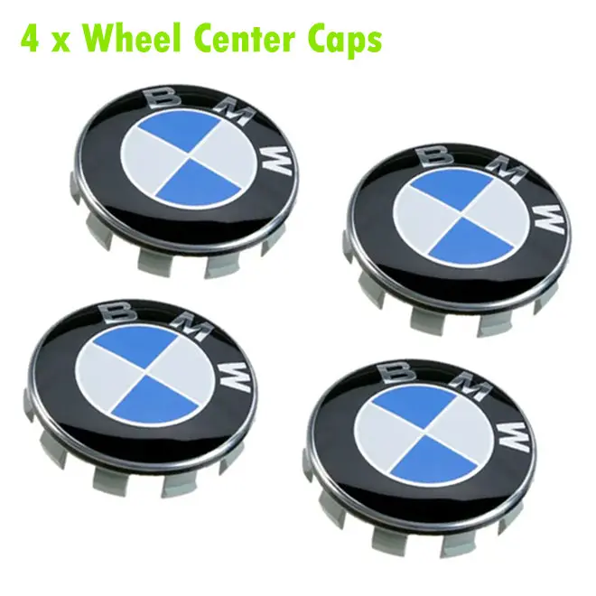 Set Of 4 Bmw Wheel Center Caps Emblem 68Mm/2.7" For 1/3/5/6/7Series X3/5/6 Z3/4 - #Emble-22104 1
