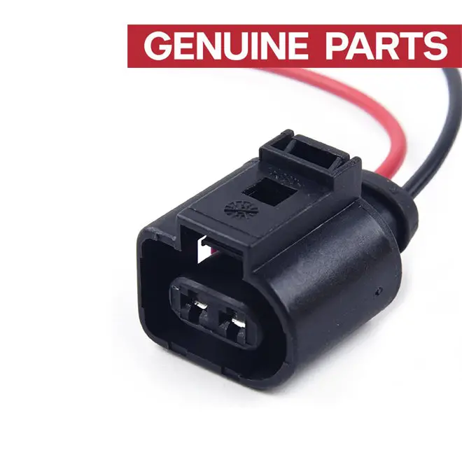 Genuine 2 Pin Fog Light Lamp Wiring Plug Pigtail Replacement For Audi Vw Skoda 1J0973722 - #24928-47101 1
