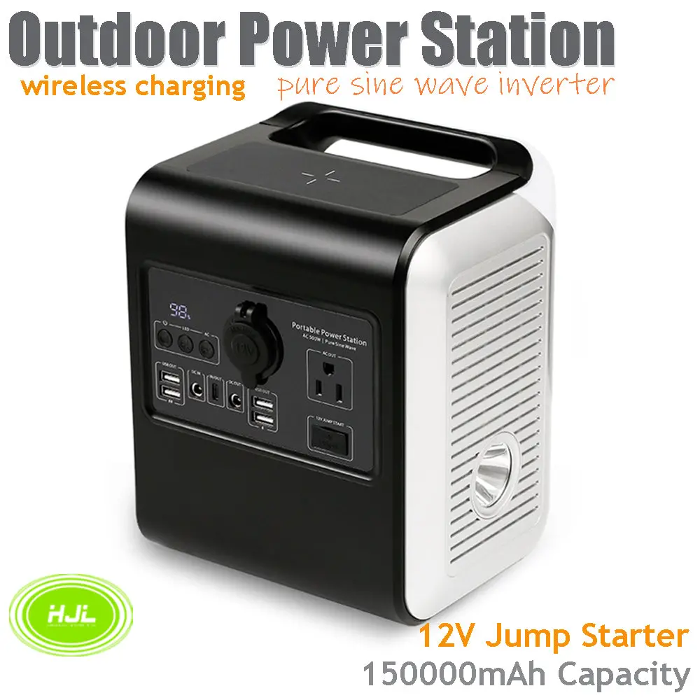 Portable Power Station 150000Mah 500W W/Ac Output 110V Pure Sine Wave Jumpstarter - #S6800 1