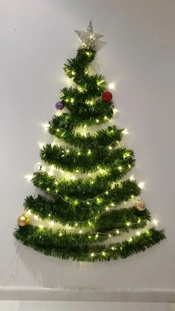 Christmas Artificial Pine Garland Outdoor 36Ft & 100 Led Lights String - #Xmast-10011 1